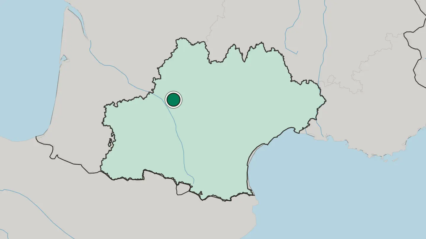 Map of Montauban in France