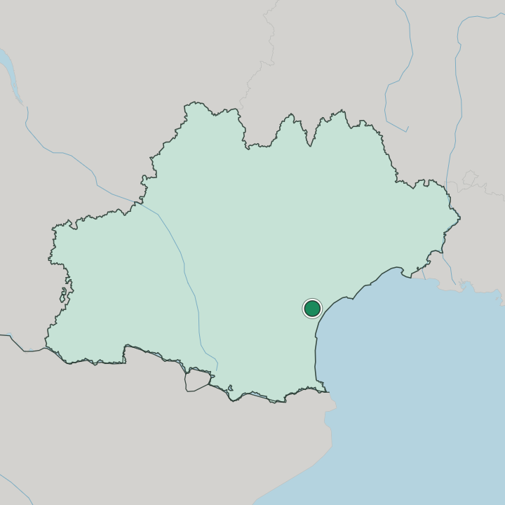 Map showing Narbonne — In Occitanie