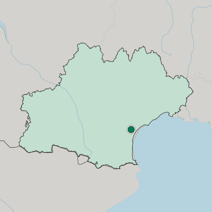 Map showing Narbonne — In Occitanie