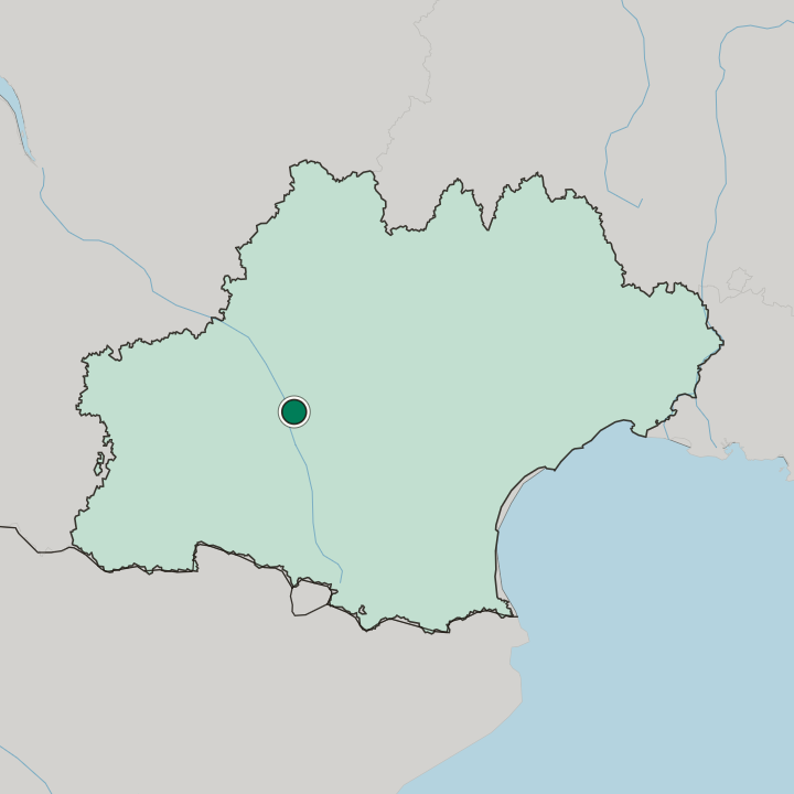 Map showing Compans — In Occitanie