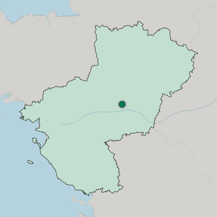 Map showing Angers — In Pays de la Loire