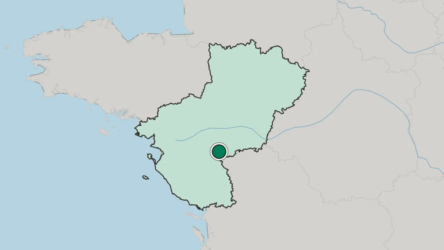 Map of Cholet in France