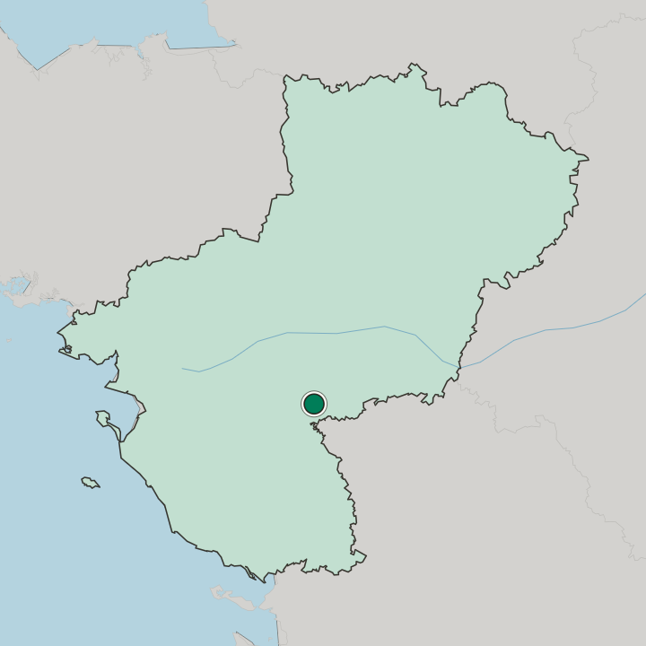 Map showing Cholet — In Pays de la Loire