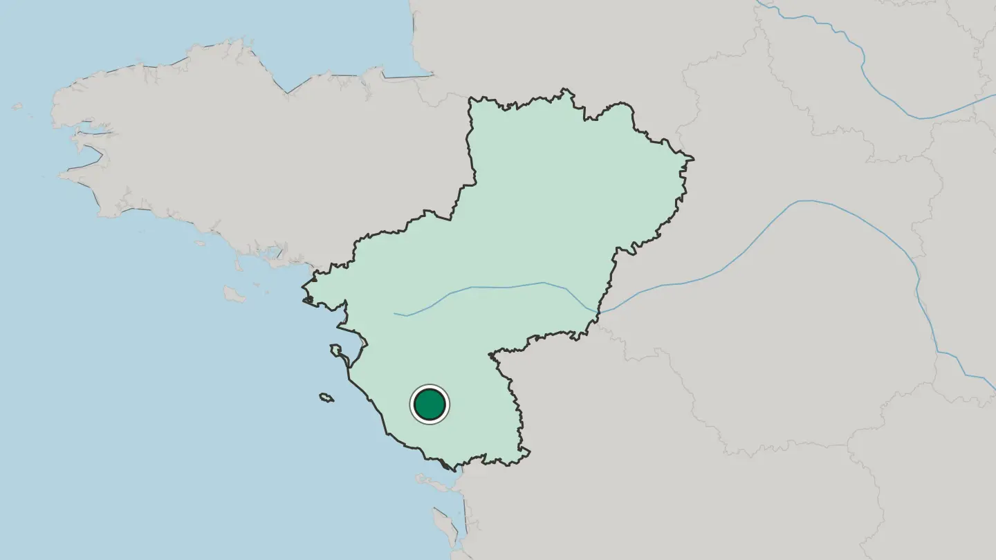 Map of La Roche-sur-Yon in France