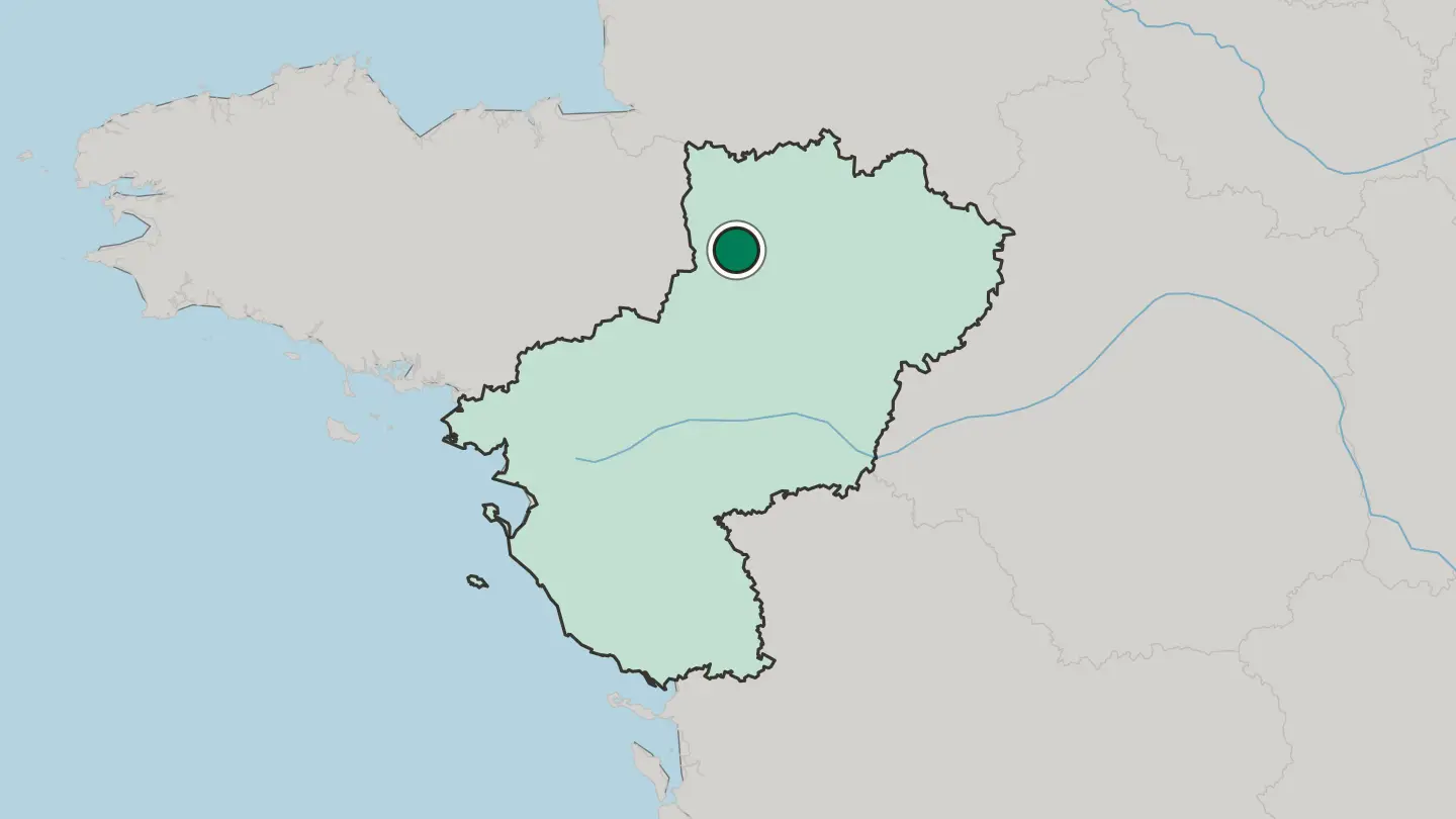 Map of Laval in France