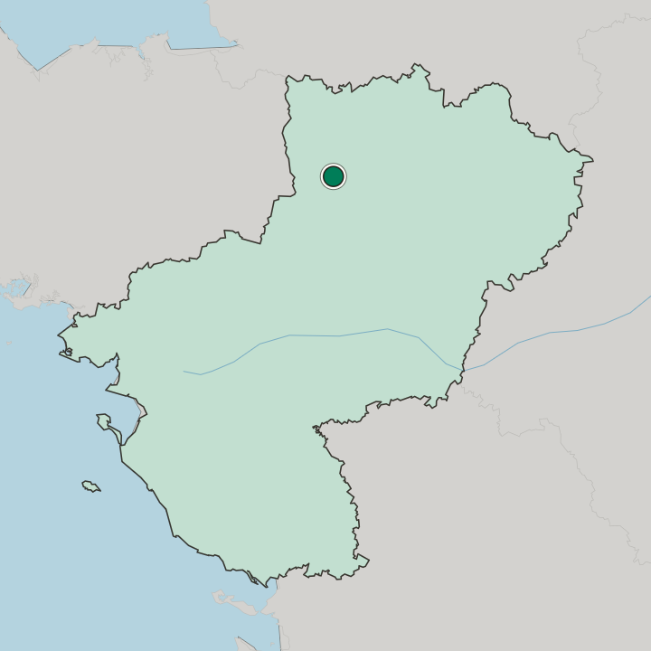 Map showing Laval — In Pays de la Loire