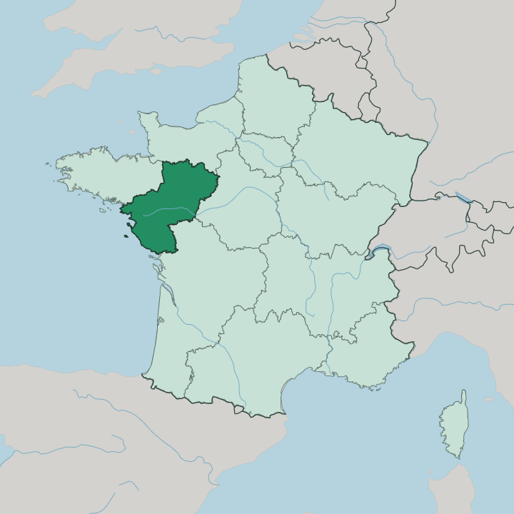Map showing Pays de la Loire — In France