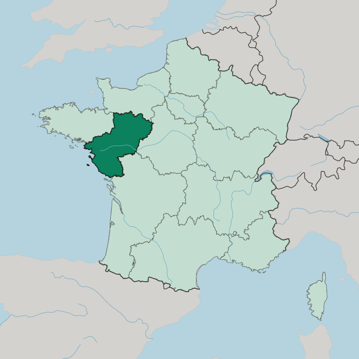 Map showing Pays de la Loire — In France