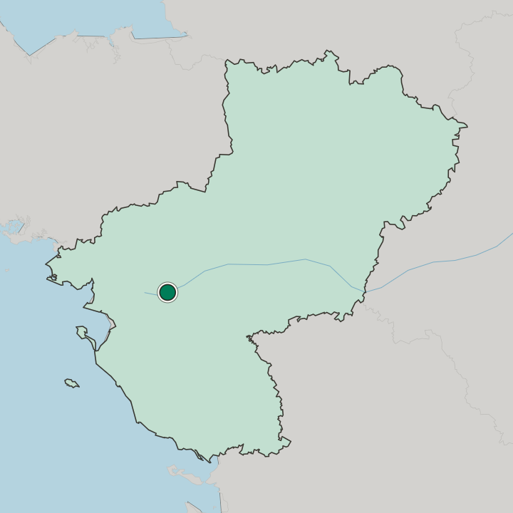Map showing Quartier de la Création — In Pays de la Loire