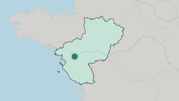 Map of Nantes in France