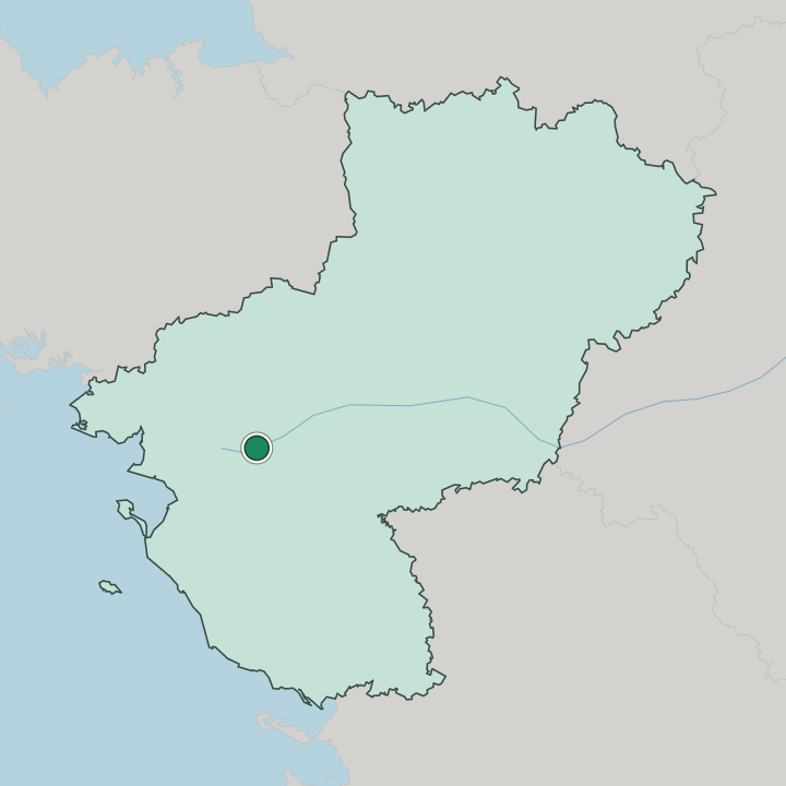 Map showing Nantes — In Pays de la Loire