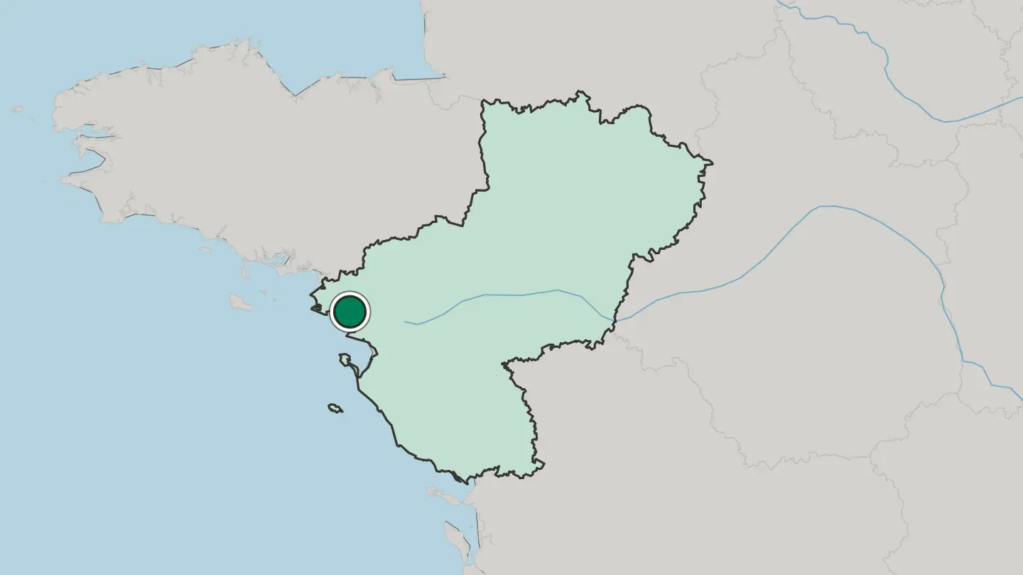 Map of Saint-Nazaire in France