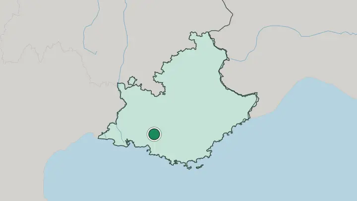 Map of Aix-en-Provence in France