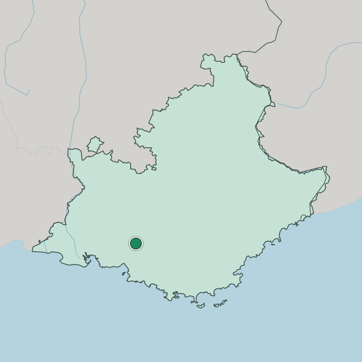 Map showing Aix-en-Provence — In Provence-Alpes-Côte d'Azur