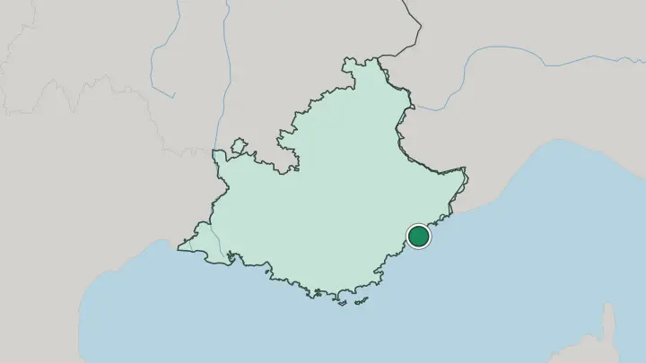 Map of Antibes in France