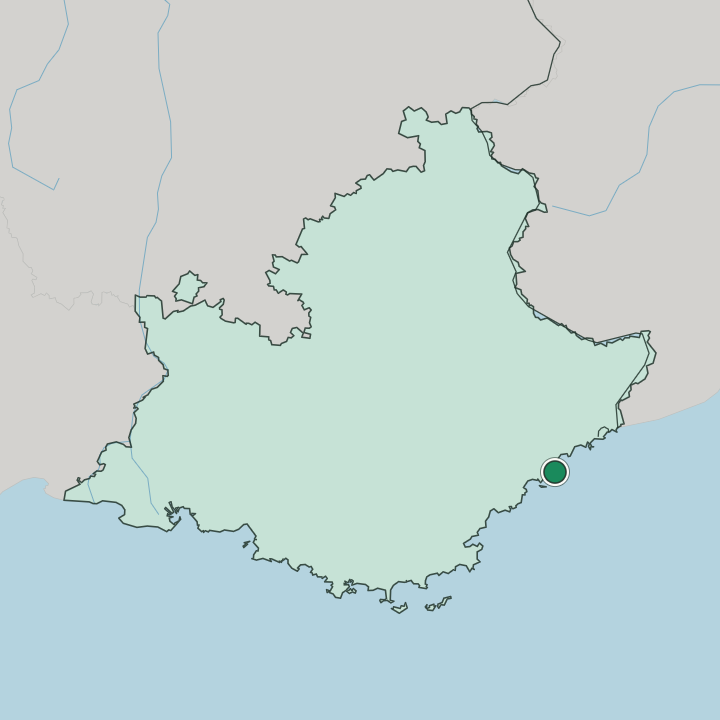 Map showing Antibes — In Provence-Alpes-Côte d'Azur
