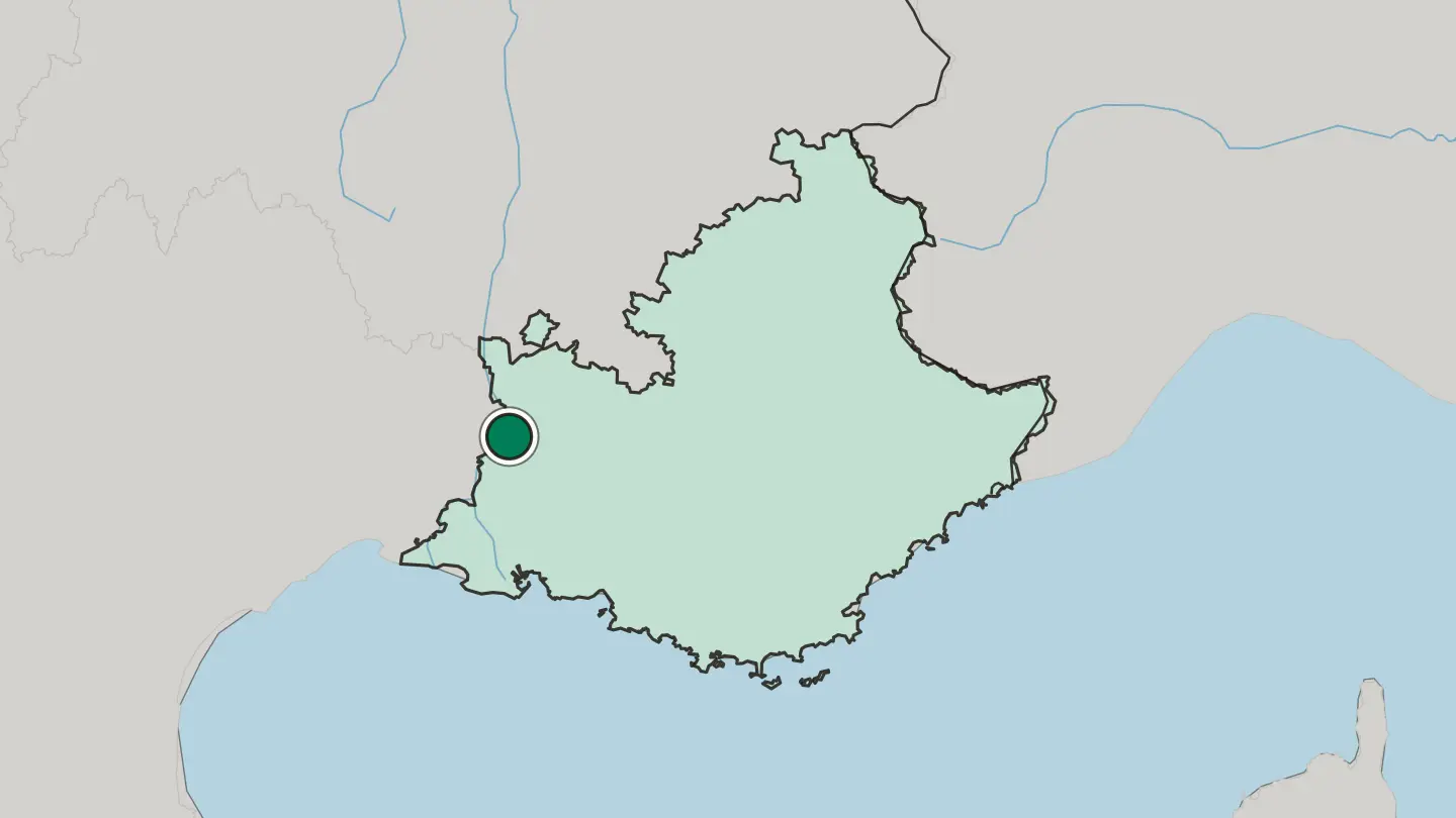 Map of Avignon in France