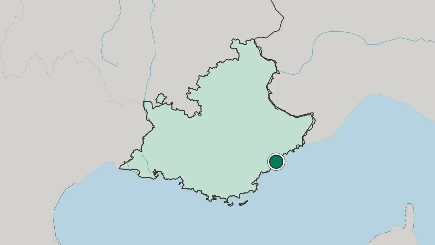 Map of Cannes in France