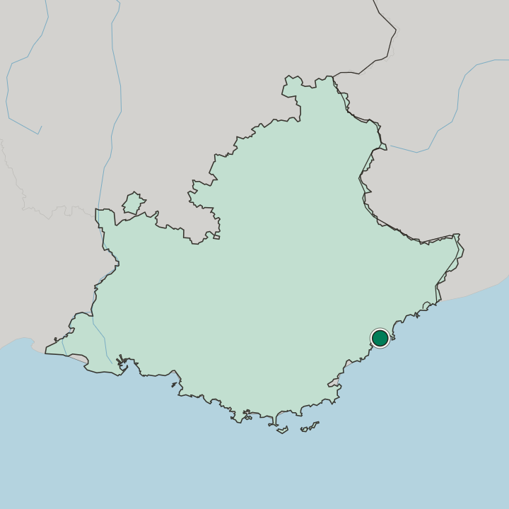 Map showing Cannes — In Provence-Alpes-Côte d'Azur