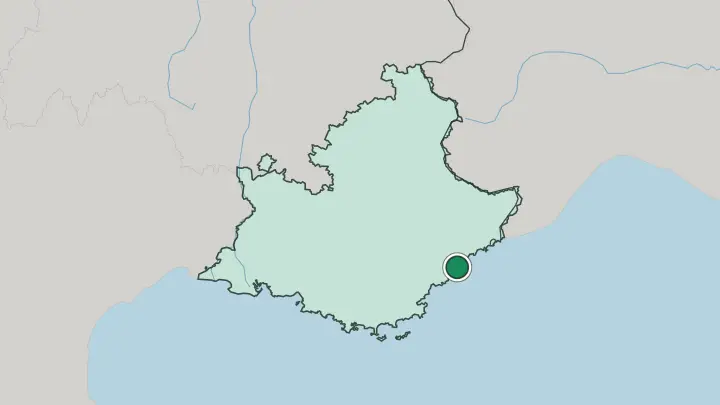 Map of Cannes in France