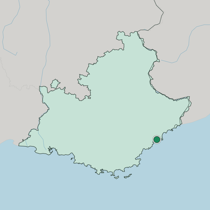 Map showing Cannes — In Provence-Alpes-Côte d'Azur