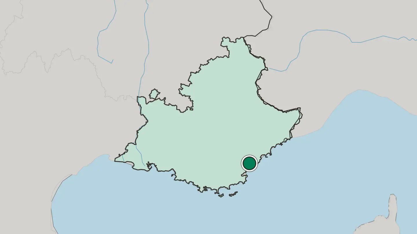 Map of Fréjus in France