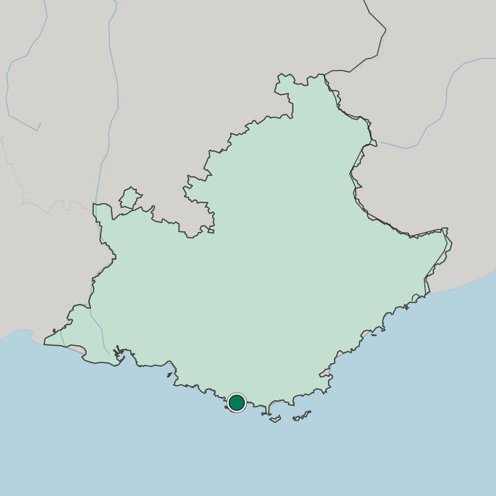 Map showing La Seyne-sur-Mer — In Provence-Alpes-Côte d'Azur