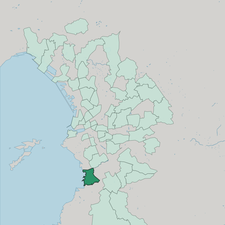 Map showing Bonneveine — In Marseille