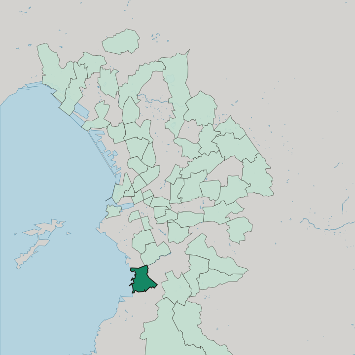Map showing Bonneveine — In Marseille