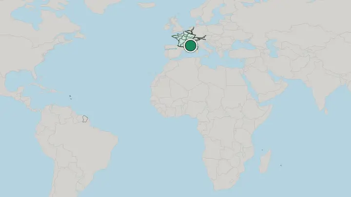 Map of Marseille in France