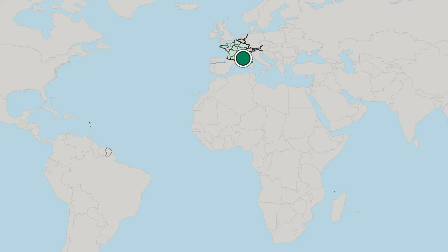Map of Marseille in France