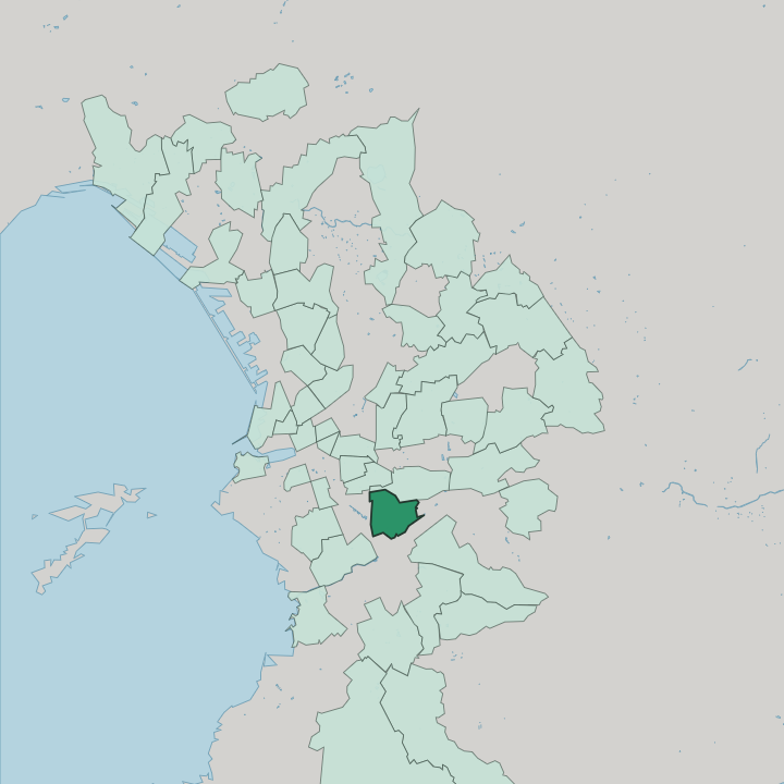 Map showing La Capelette — In Marseille