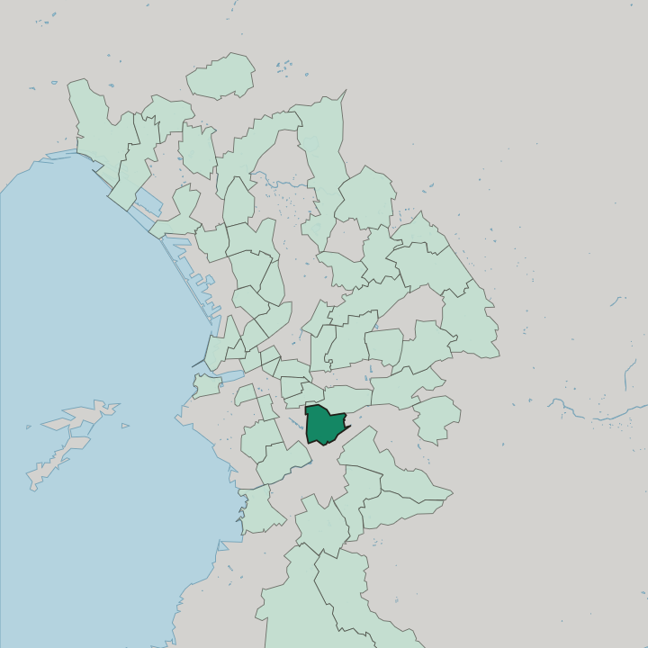 Map showing La Capelette — In Marseille