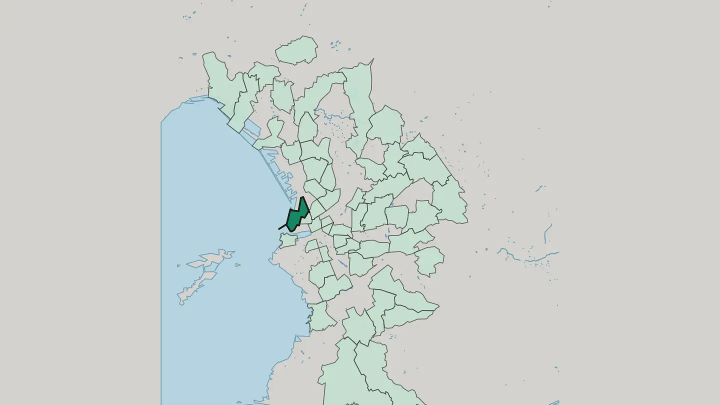 Map of La Joliette in Marseille