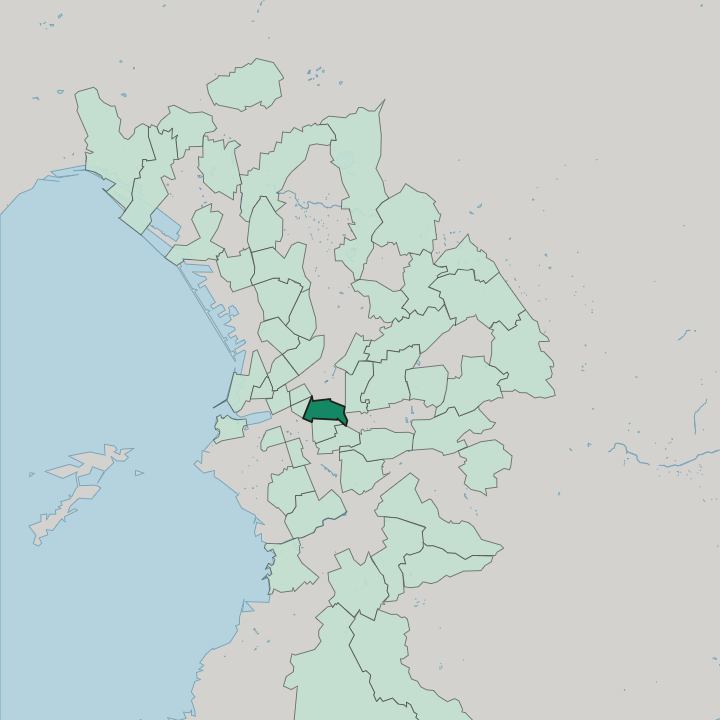 Map showing Le Camas — In Marseille
