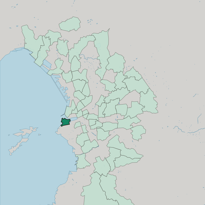Map showing Le Pharo — In Marseille