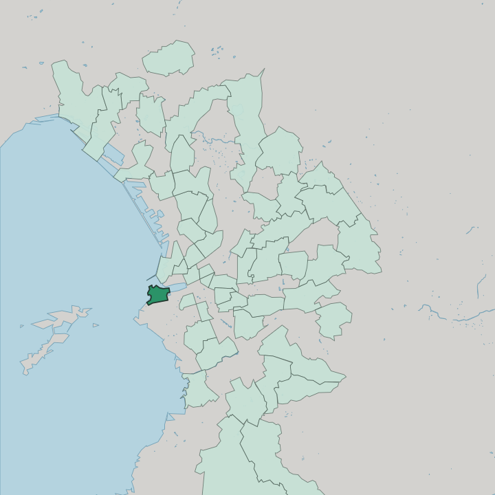 Map showing Le Pharo — In Marseille