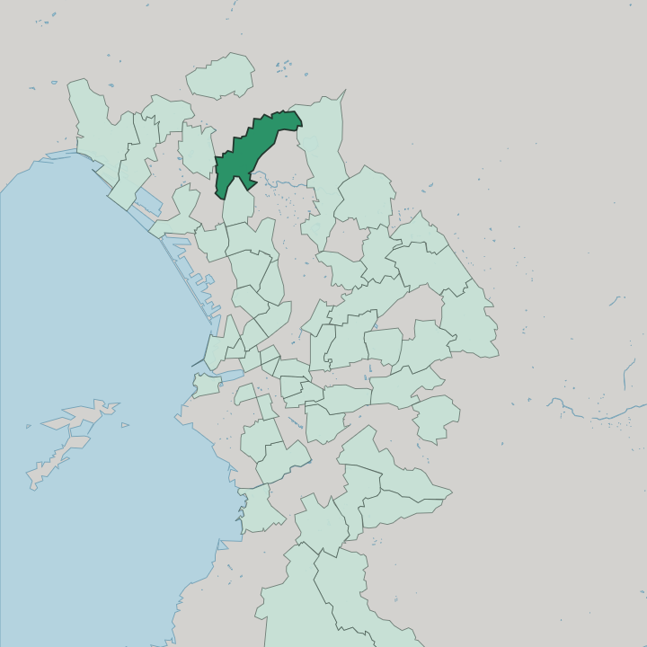 Map showing Les Aygalades — In Marseille