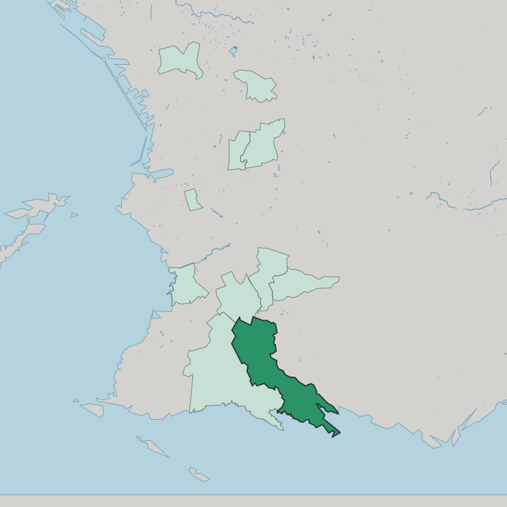 Map showing Les Baumettes — In Marseille