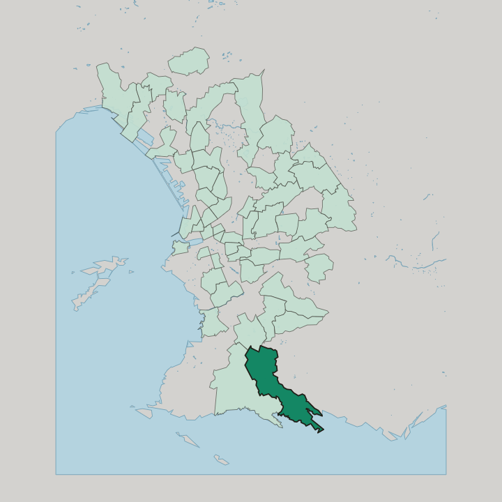 Map showing Les Baumettes — In Marseille