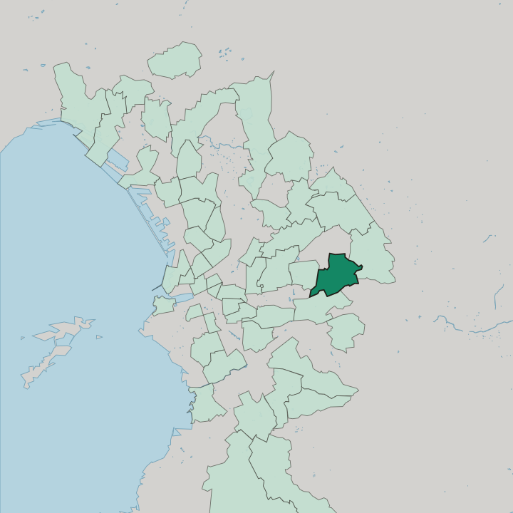 Map showing Les Caillols — In Marseille