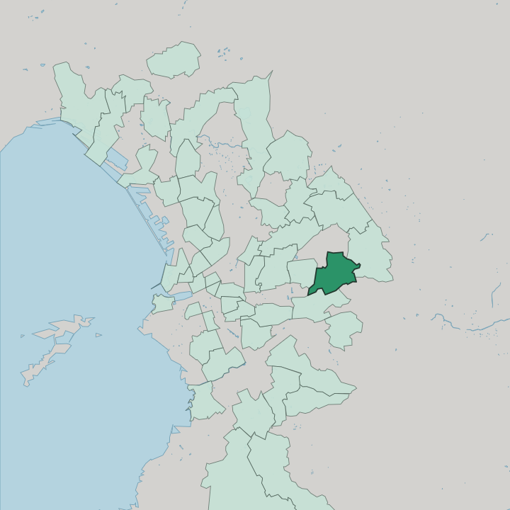 Map showing Les Caillols — In Marseille