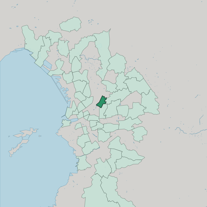 Map showing Les Chartreux — In Marseille