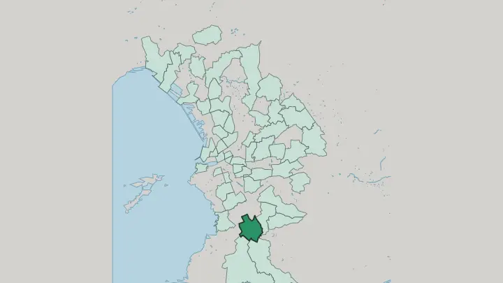 Map of Mazargues in Marseille