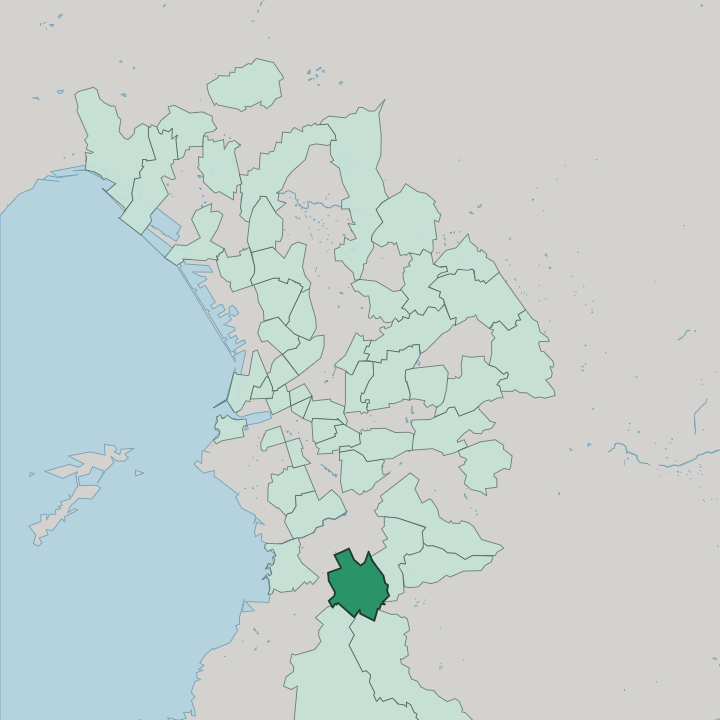Map showing Mazargues — In Marseille