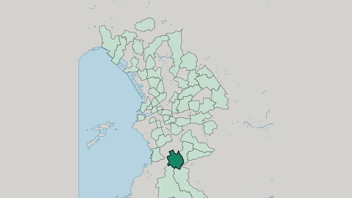 Map of Mazargues in Marseille