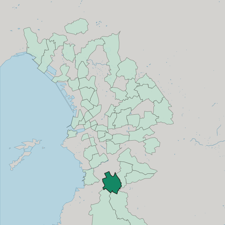 Map showing Mazargues — In Marseille