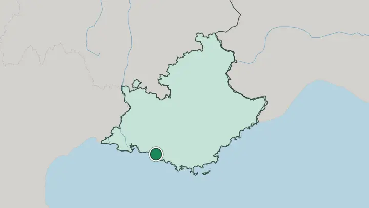 Map of Marseille in France