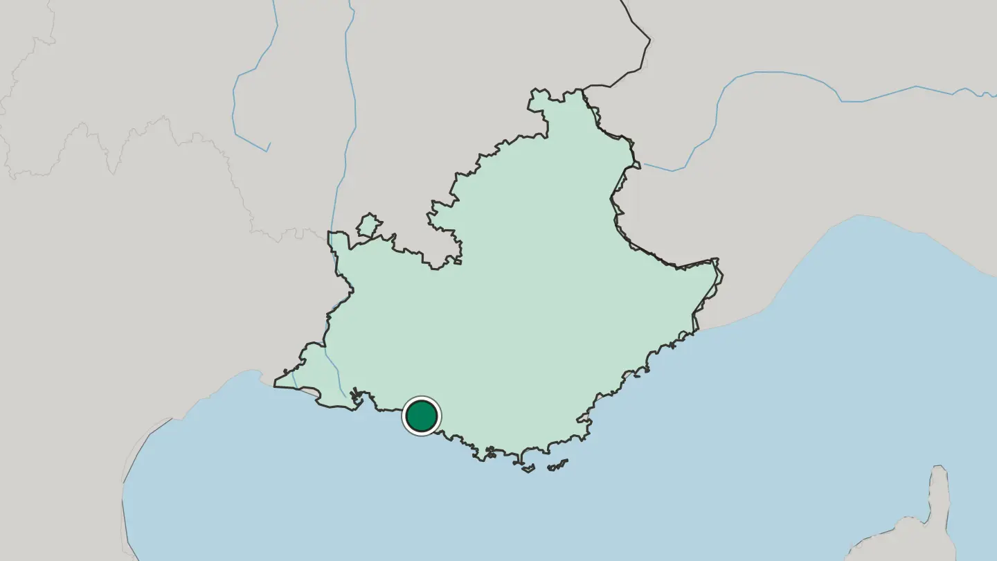 Map of Marseille in France