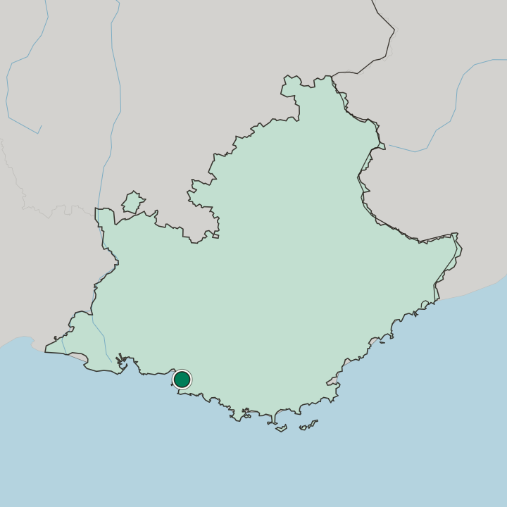 Map showing Marseille — In Provence-Alpes-Côte d'Azur